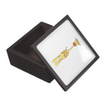Tall Cute Giraffe. Cartoon Animal. Premium Jewelry Box