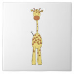 Tall Cute Giraffe. Cartoon Animal. Tile