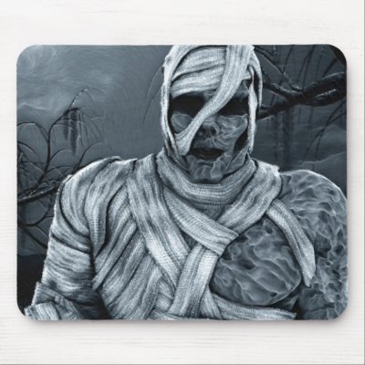 Tall Dark and Creepy Zombie Horror Art Mousepad by darkdreams