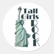 Tall Girls ROCK Round Sticker