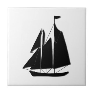 Tall Mast Sail Boat Ceramic Tile