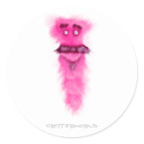 Tall Moustache Critter Sticker