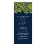 Tall Navu and Lime Floral Wedding Invitations
