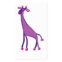 Tall pink giraffe business cards by Annaart Tall pink giraffe business cards