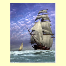 Tall Ship and Ketch postcards