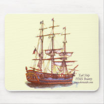Tall Ship HMS Bounty Mousepad by DONNAIDE Tall Ship HMS Bounty Mousepad
