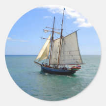 Tall Ship in the Bay of Islands, New Zealand Sticker