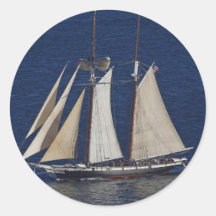 Tall Ship Seen From The Cabrillo Monument Sticker