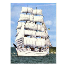 Tall ship, square rigger, post cards
