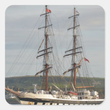 Tall ship Stavros S Niarchos. Square Sticker