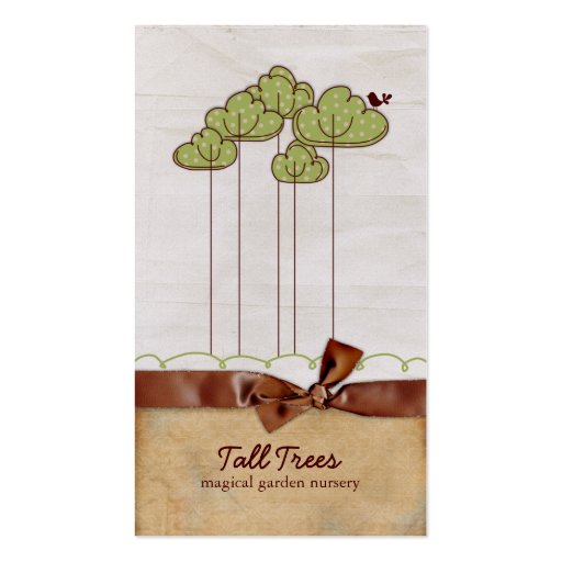 Tall Trees Business Cards (front side)