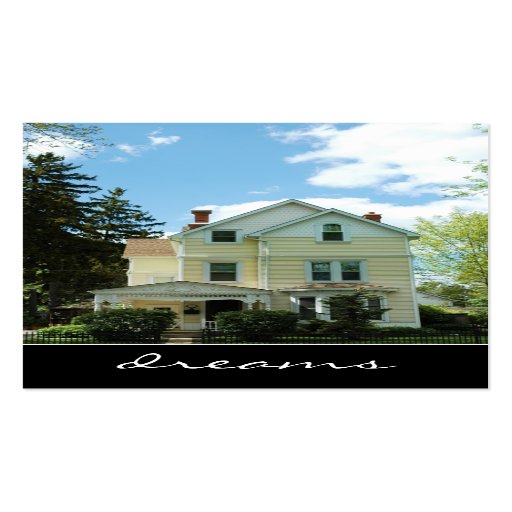 Tall Yellow Real Estate House Business Card