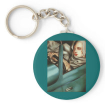 Tamara in her Green Bugatti Keychains
