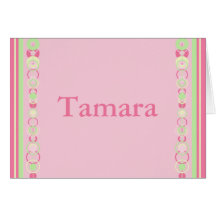 Tamara Pink Modern Circles Card