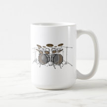 Tambores: Batería blanca: modelo 3D: Taza De Café