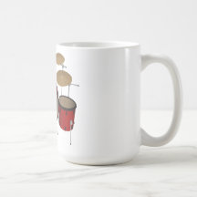Tambores: Batería roja: modelo 3D: Taza De Café