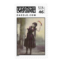 tambourine girl stamp by amazingvintage tambourine girl stamp