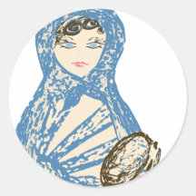 Tambourine Playing Matryoshka Sticker