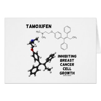 Tamoxifen Inhibiting Breast Cancer Cell Growth Card