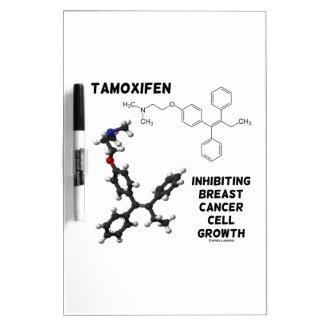 Tamoxifen Inhibiting Breast Cancer Cell Growth Dry-Erase Boards