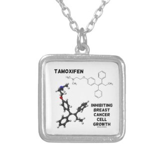 Tamoxifen Inhibiting Breast Cancer Cell Growth Custom Necklace