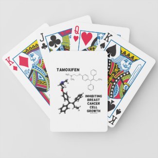 Tamoxifen Inhibiting Breast Cancer Cell Growth Poker Deck