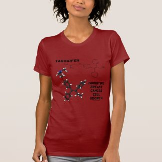 Tamoxifen Inhibiting Breast Cancer Cell Growth Tee Shirts