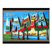 Tampa city Vintage Postcard