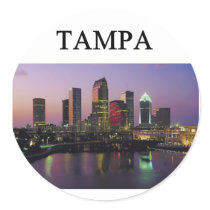 TAMPA florida Round Stickers