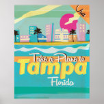Tampa,Florida vintage Travel Poster.