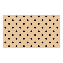 Tan and Black Polka Dot Pattern. Business Cards