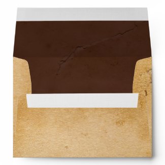 Tan and Brown Aged Paper Look Envelope for 5x7's envelope