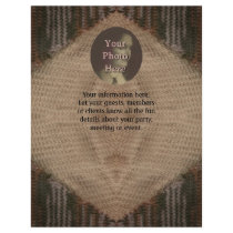 Tan and Brown Knit Flyer Design