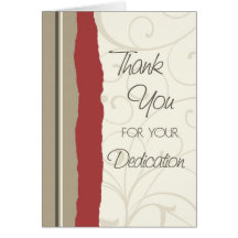 Tan and Red Employee  Anniversary Card