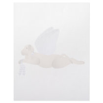 Tan Angel Dog With Blue Wings letterhead