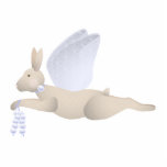 Tan Angel Rabbit With Blue Wings