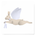 Tan Angel Rabbit With Blue Wings