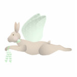 Tan Angel Rabbit With Green Wings