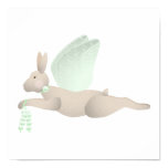 Tan Angel Rabbit With Green Wings