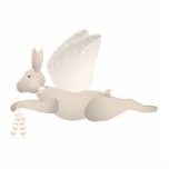 Tan Angel Rabbit With Orange Wings