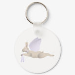 Tan Angel Rabbit With Purple Wings