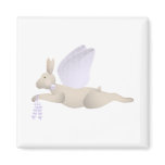 Tan Angel Rabbit With Purple Wings