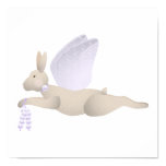Tan Angel Rabbit With Purple Wings