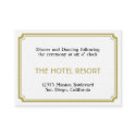 Tan art deco retro wedding reception enclosure profilecard