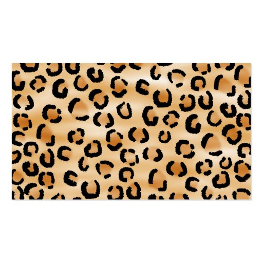 Tan, Black and Brown Leopard Print Pattern. Business Card Templates