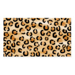 Tan, Black and Brown Leopard Print Pattern. Business Card Templates
