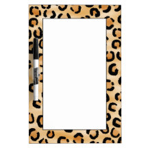 Tan, Black and Brown Leopard Print Pattern. Dry-Erase Board