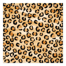 Tan, Black and Brown Leopard Print Pattern. Announcements