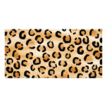 Tan, Black and Brown Leopard Print Pattern. Photo Cards