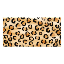 Tan, Black and Brown Leopard Print Pattern. Photo Cards